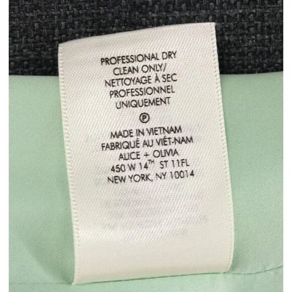 ALICE + OLIVIA Women's Justine Roll Cuff Blazer Mint Green Sz XS - Picture 9 of 10